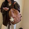 Mochila Escolar Modelo Nuevo 2026 Transfronteriza para Estudiantes de Secundaria y Preparatoria, Mochila de Nicho con Estampado de Estrella Femenina, Mochila Estilo Bosque para Estudiantes Universitarios
