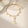 [Aço titânio corpo inteiro] 100 pulseiras Europa e Estados Unidos 18k não desbota feminino simples Joker ins joia de mão da moda personalizada