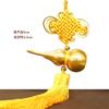 Pingente de Cabaça de Cobre com Nó Chinês Auspicioso para Decoração de Porta, Cabacinha Oca para Boa Sorte e Prosperidade, Ornamento de Porta de Quarto