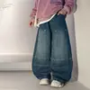 Calça Jeans Masculina Estilo Primavera e Outono 2026 Novo Estilo Roupas para Crianças de Meia-idade e Grandes Outono Calça Casual Solta Roupa de Outono para Menino Tendência