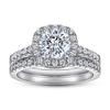 Anillo de Plata de Ley 925 Popular de Venta Caliente Europeo y Americano Transfronterizo para Mujer con Circonita Conjunto de Anillos de Boda