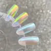 Arte de Unhas de Celebridade da Internet Branco Luar Fada Pó Aurora Pó Espelhado Ultra Brilhante Pó Luar Novo Gelo Transparente Espelho Mágico Pó Glitter Polarizado