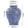 Jarrón pequeño de cerámica de escritorio de porcelana azul y blanca estilo chino, jarrón pequeño de cerámica para hidroponía para sala de estar, mesa de comedor, jarrón de cerámica, jarrón decorativo de alta temperatura