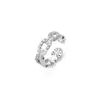 Deseo venta caliente anillo de plata S925 hueco con diamantes moda creativa anillo abierto de diamantes completos Joyería al por mayor
