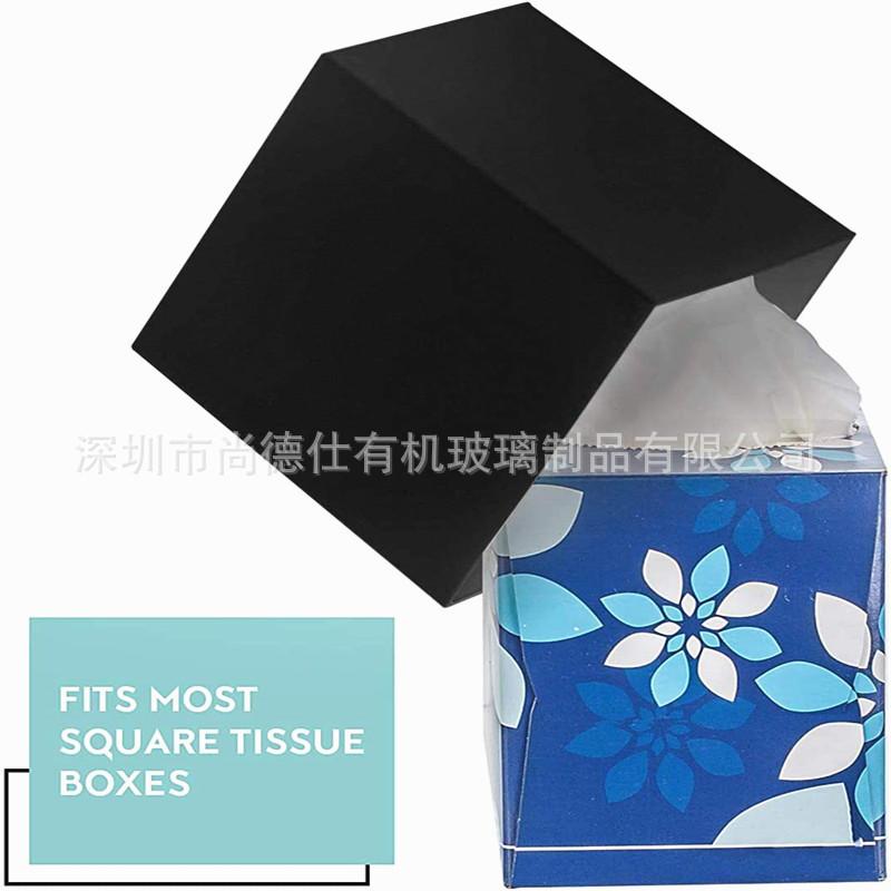 亚克力黑色纸巾盒3
