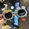 Óculos de sol polarizados infantis de urso, óculos de sol de silicone com desenho de rato, urso legal, óculos fofos para fotos, protetor solar
