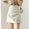 Saia Meia-Calça de Cor Sólida de Alto Padrão com Temperamento para Mulheres Verão 2026 Nova Cintura Alta Emagrecedora Nicho Justa ao Corpo Saia Curta Evasê