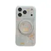 Helado de Fresa Fresco y Sencillo Soporte Giratorio de 360 Grados Funda para Teléfono Apple 17 Pro Max Compatible con 16 Pro/15 Pro