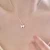 Mini Colar com Laço Fosco para Mulheres, Corrente Fina Simples, Corrente de Clavícula, Estilo Nicho, Delicado e Versátil, Adequado para o Deslocamento Diário de Estudantes