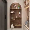 Prateleira de Armazenamento de Parede para Entrada com Painel Perfurado, Painel de Madeira Sólida para Pendurar Montado na Parede, Prateleira de Armazenamento Divisória para Entrada, Prateleira de Exibição de Parede
