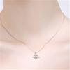 Collar de Plata con Colgante de Alas de Ángel de Venta Caliente Moda Fría Cibernética Celebrante Alas de Ángel Topacio Azul Zircón Púrpura Colgante
