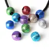 Cor Metálica de Natal Cor de Galvanoplastia UV Resistente à Cor Grande Furo Bola de Amora Frutas Redondas Contas DIY Artesanal Corrente de Celular Acessórios