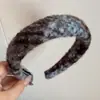 Faixa de Cabeça Plush Colorida Misturada Outono e Inverno, Faixa de Cabeça Retrô de Cano Alto para Mulheres, Sensação de Alto Padrão, Faixa de Cabeça para Lavar o Rosto, Grampo de Cabelo, Acessório de Cabelo