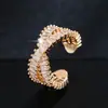 Anillo Personalizado Transfronterizo con Cruz Incrustada de Circonia, Anillo Abierto Ajustable de Gran Venta con un Toque de Lujo Ligero y Moda de Alta Gama