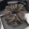 Goma para el pelo Extra Grande de Gasa con Estampado de Leopardo para Mujer, Elástico Esponjoso de Personalidad para Moño o Cola de Cabello para Chicas Modernas