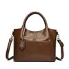Bolsa de Ombro Transversal Nova Estilo Simples Couro Macio Grande Capacidade Bolsa de Mão Bolsa Tote Padrão Lichia Bolsa Feminina