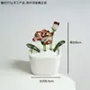 Maceta de Flores Esmaltada Zibo, Decoración con Flores Artificiales, Artesanía, Regalo del Día de la Madre, Flor Eterna, Decoración Creativa de Escritorio