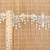 Accesorios de ropa, bordado por computadora con flores huecas, accesorios de ropa para niños, bricolaje, encaje de código de barras de seda de poliéster, encaje soluble en agua