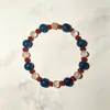 Pulsera de Kyanita Azul Transparente de Tres Colores Ojo de Tigre Amarillo Ágata Roja Exquisita Versátil Para el Trabajo Pulsera de Gama Alta Venta al por Mayor