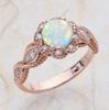 Anillo de ópalo Hesheng venta caliente transfronteriza joyería anillo de pareja europeo y americano pulsera de moda anillo de ópalo
