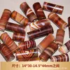 Ágata Semipreciosa Color Café Liso + Color Azúcar con Ojillos, Varios Tamaños Colgantes de Cuentas Principales para Joyería DIY