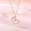 Original Amor Unicórnio Colar Feminino 925 Sterling Silver Internet Celebrity Cartoon Ins Style Fritillaria Clavícula Cadeia Girly Heart Pingente