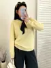 Suéter 100% Lana Talla Grande para Mujer Cuello Redondo Tejido Versátil Suéter Básico de Invierno 2026 para Mujeres Talla Grande 23565