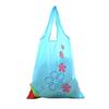 Bolsa de fresa de poliéster con publicidad de Amazon, bolsa portátil de gran capacidad para compras transfronterizas, bolsa de almacenamiento plegable para fresas en supermercados.