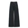 Ropa de Mujer de Seda Naranja # Jeans de Pierna Ancha Azul Oscuro para Mujer Otoño e Invierno 2025 Nuevo Diseño Original de Vaca Pantalones de Tiro Bajo