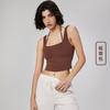 Top de Yoga Osyo com Gola Halter Verão Costas com Beleza Quase Invisível Sutiã Esportivo Feminino para Uso Externo Duas Peças em Um Sutiã Fitness
