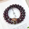 [Santo patrón del zodíaco] Pulsera de doble círculo Bodhi con corazón suelto material antiguo hombre Buda de la vida Buda Buda Bodhi Wen juega obsidiana