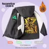 Jaqueta corta-vento Delta Force Weilong Xinyiwa para meninos, com forro de fleece, outono/inverno, à prova de vento, com blocos de cor
