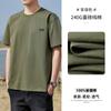 Nueva Camiseta de Manga Corta de Algodón Puro Pesado de 240 g Tops para Hombre Modernos Sueltos Casuales con Patrón de Letras Verano para Fondo