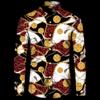Cardigan de lapela de manga comprida masculino direto da fábrica AliExpress transfronteiriço moda masculina corrente dourada camisa longa com estampa 3D