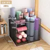 Cesta de Almacenamiento para Esterillas de Yoga, Estante de Almacenamiento para Equipos Deportivos y de Fitness en Casa, Estante de Almacenamiento Doméstico para Rellenar Espacios para Bádminton y Baloncesto