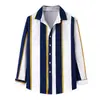 Top de manga larga moderno con estampado digital 3D estilo palacio para hombre, europeo y americano, para primavera y otoño