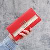 Nueva cartera larga de moda para mujer, bolso de mano coreano para estudiante, cartera pequeña simple de tres pliegues, monedero para mujer, tarjetero