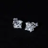 Quente transfronteiriço 1:1 colar de prata com diamante quadrado corte princesa elemento feminino cristal corrente clavícula fabricantes em nome do cabelo