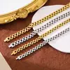 Pulseira Corrente de Relógio Cubana de Nicho, Moderna e Versátil, Joia de Aço Titânio de Alta Qualidade, Ouro 18K, Venda Quente Transfronteiriça