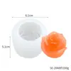 Molde de silicona para mousse con forma de flor tridimensional, ideal para hacer velas, helados, pasteles y dulces con forma de loto rosa.