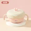 Tazón infantil de acero inoxidable 316, tazón para comida de bebé, tazón para alimentar a lactantes, juego de vajilla portátil para niñas, apto para uso en exteriores