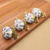 Puxador Cerâmico Mediterrâneo para Portas de Armário Estilo Rústico, Puxador Único para Gaveta Estilo Chinês, Puxador Artístico para Portas de Guarda-Roupa e Armário, Venda Direta da Fábrica