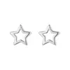 Brincos de estrela design simples 2024 nova moda brincos de estrela de cinco pontas vazados joias femininas de luxo leve