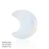 Ornamento de Lua de Cristal Natural de 30mm Decoração Criativa para Mesa de Casa Ornamento Crescente Sem Furo de Jade Ágata