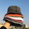 Sombrero lavado Sombrero de pescador de mezclilla desgastada femenino primavera y verano Corea del Sur combinable a la perfección sombrero tipo cubeta protector solar otoño e invierno estilo japonés fresco chic