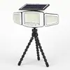¡Guau, luz solar personalizada de pulpo de tres cabezas para jardín, casa, patio exterior, impermeable, con sensor de movimiento
