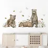 BR0190F Abeja de Dibujos Animados Mariposa Oso Lindo Pegatinas de Pared Autoadhesivas Sala de Estar Habitación Infantil Decoración del Hogar Pegatinas