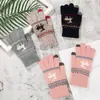 Guantes de Punto Cálidos para Dedos 2021, Guantes Lindos de Ciervo, Guantes Cálidos para Estudiantes, Guantes Táctiles para Videojuegos