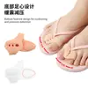 Chinelo Separador de Dedos com Orifício Duplo Separador de Dedos Silicone Almofada de Arco Corretor de Hálux Valgo