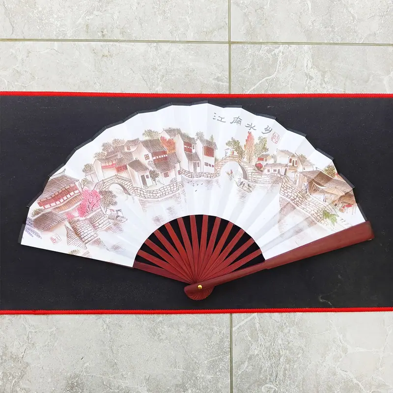 8寸白底扇子